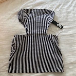 Lioness Navy Pinstripe Dress size M never worn